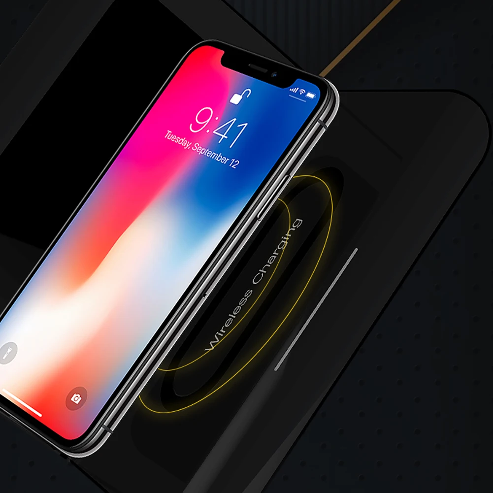 10 Вт Qi Беспроводное зарядное устройство беспроводной зарядный коврик термометр