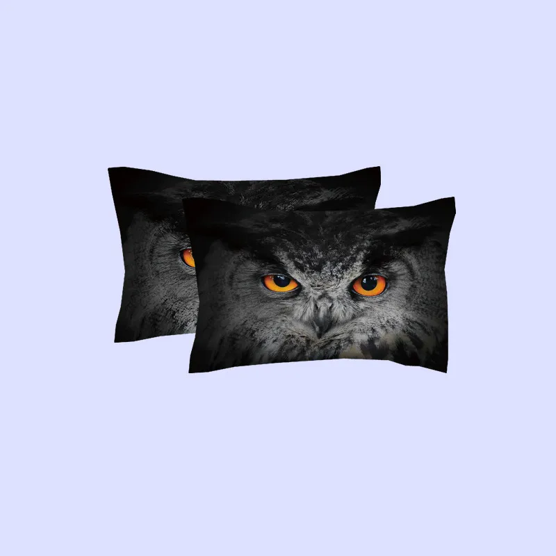 

Luxury Black Owl Animals 3D Bedding Sets Twin Queen King size Double Single Kids Adults Bed set Duvet cover Bed sheet/linen set