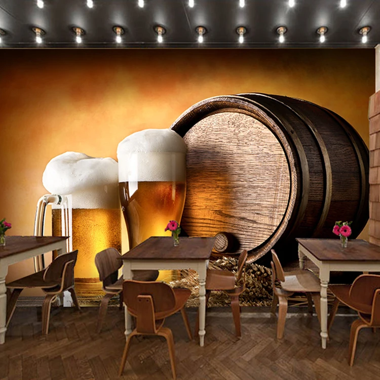 

DIY bar KTV background wallpaper organic industrial theme restaurant on the mural