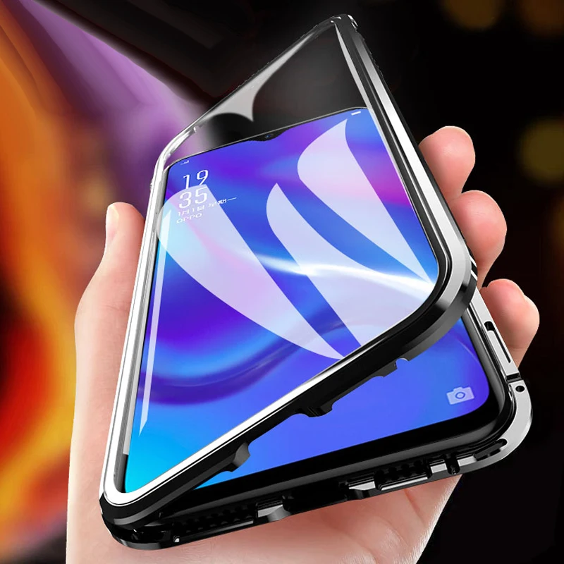 Двусторонний Магнитный чехол для samsung Galaxy S9 магнитное стекло 360 полное покрытие +