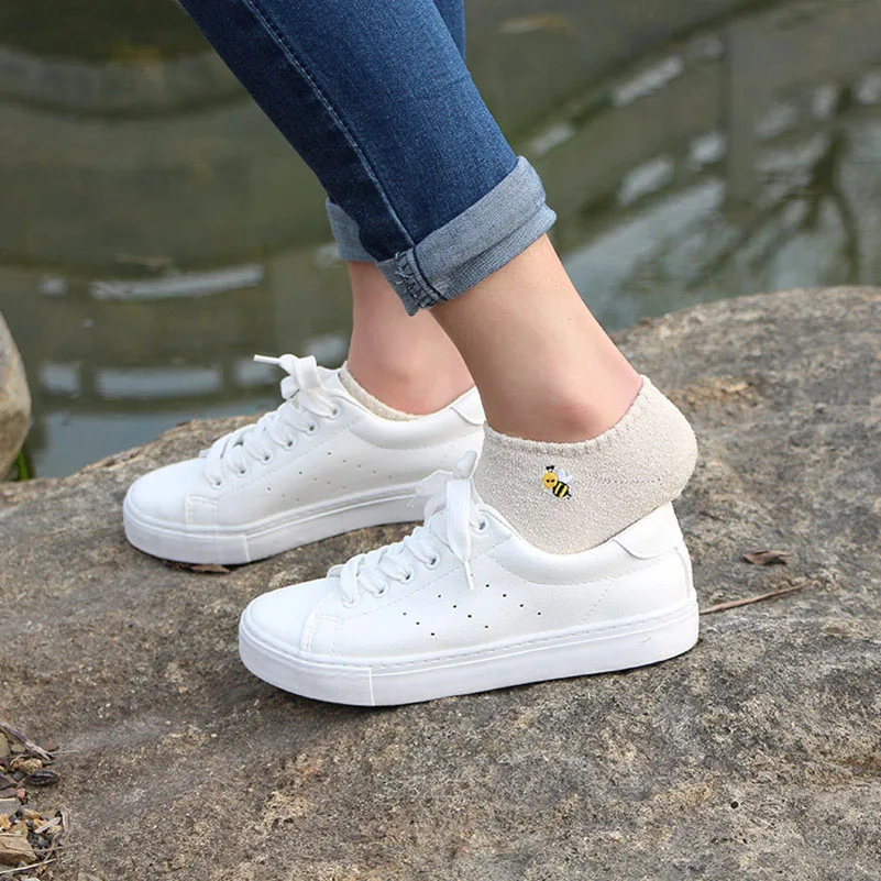 Носки женские Короткие хлопковые с принтом 10 пар