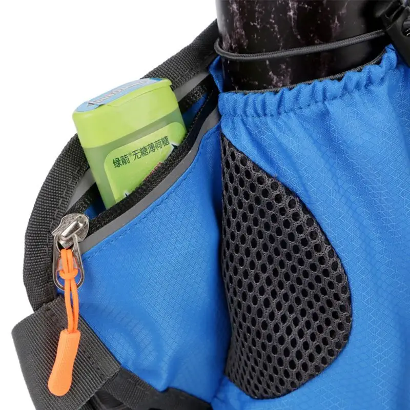 Вместительная Спортивная поясная сумка с держателем для бутылки текстурная