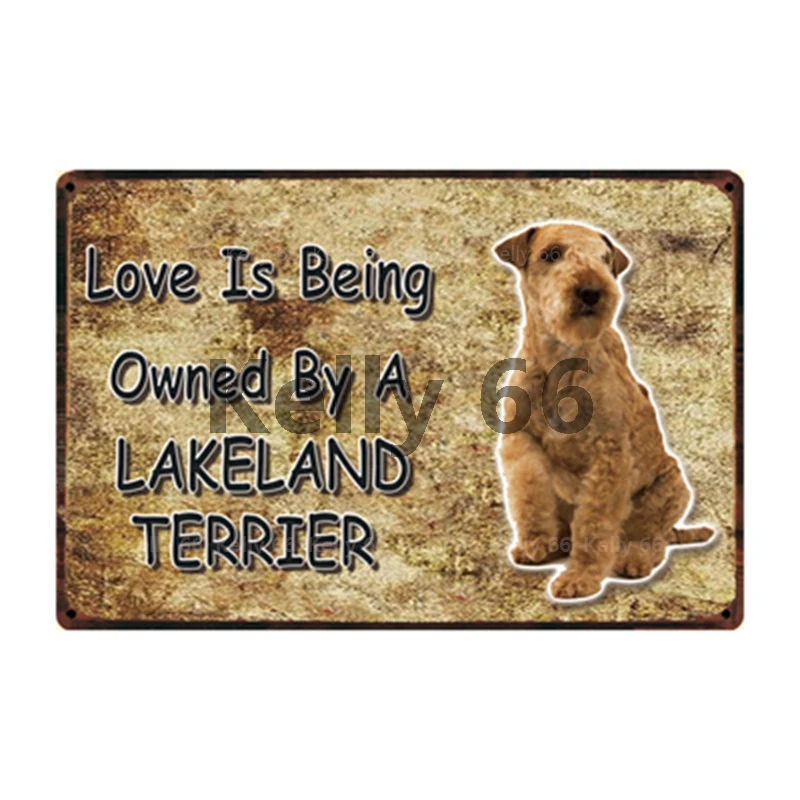 [Kelly66] собака Бретань кокер спаниель визла Йорк Сиба ину Металлический Знак