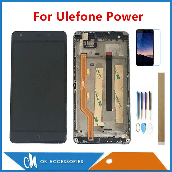 5 дюймов для Ulefone мощный ЖК дисплей с сенсорным экраном дигитайзер Датчик черный