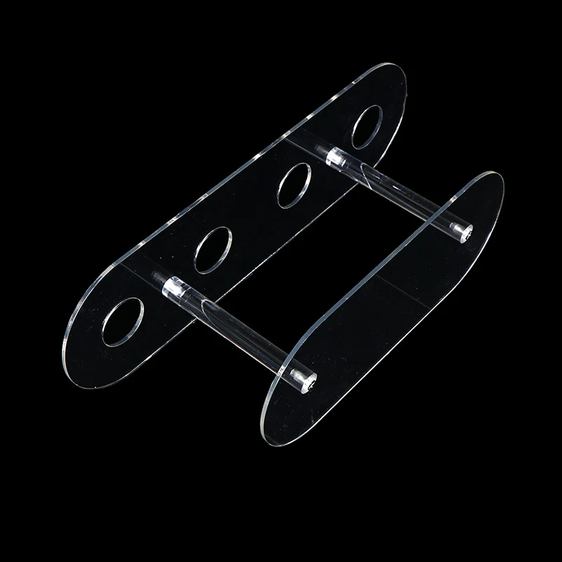 

1PCS 4 Holes Acrylic Ice Cream Cone Holder Tray Roll Display Stand Rack Shelf