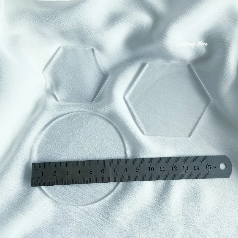 Круглые акриловые прозрачные карты плексиглас Пустое имя знак простая плитка