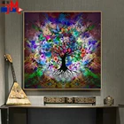 Алмазная вышивка 5D с разноцветными бабочками и планками