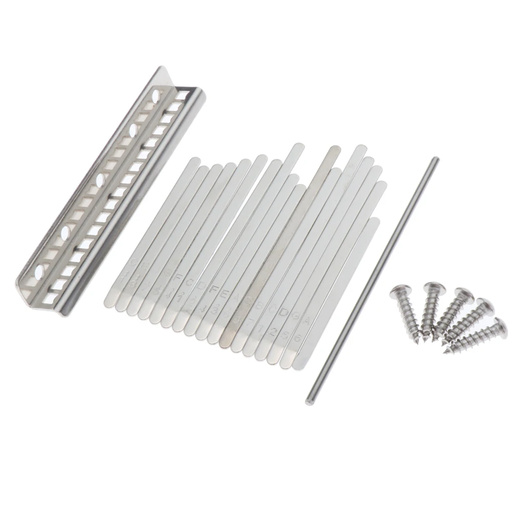 Калимба 17 кнопочных нот Сделай Сам большой палец фортепиано стальные ключи мост