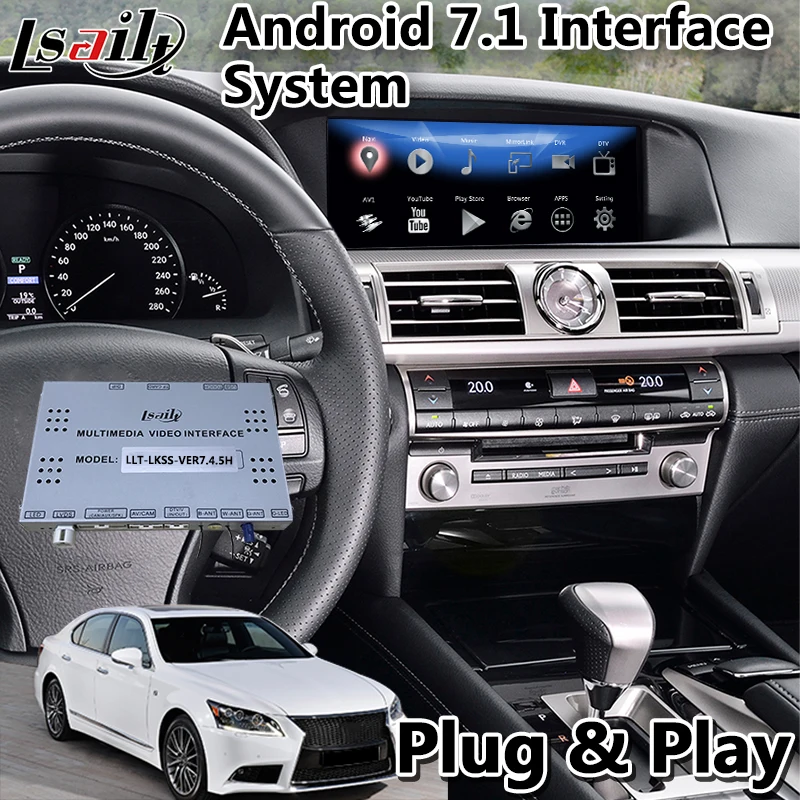 Android 7,1 Gps навигация интерфейс коробка для Lexus LS600h мышь Управление 2012- модель Поддержка беспроводной carplay LS 600h