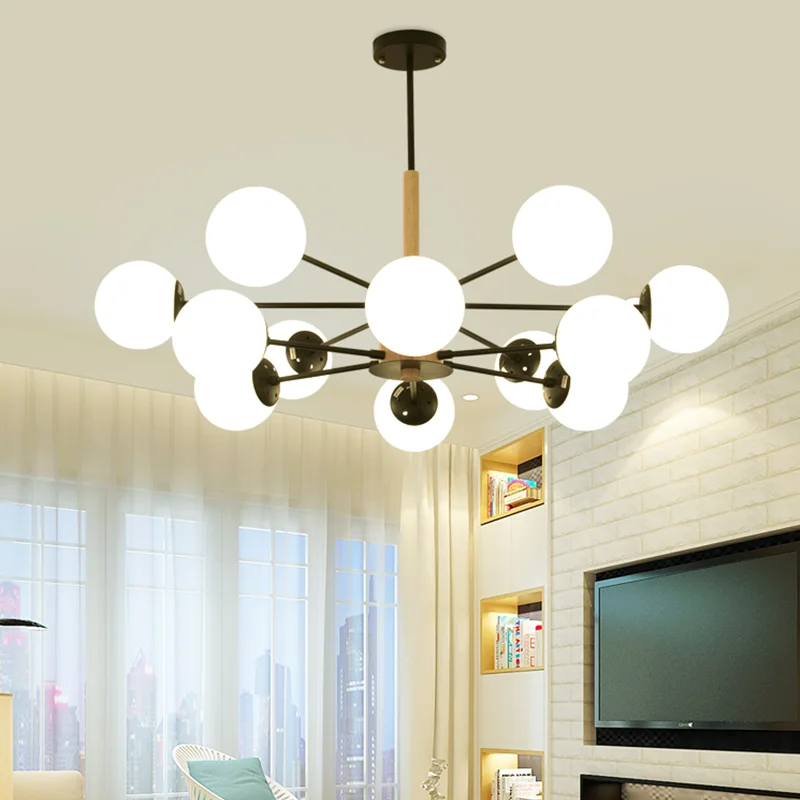 Светодиодный Люстра с регулируемым блеском для гостиной подвесные светильники