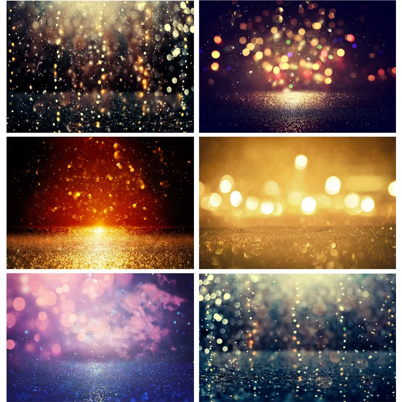 

SHENGYONGBAO Vinyl Bokeh Photography Backdrops Glitter Light Spot Photo Background Studio Photocalls Props 21318 GBT-70