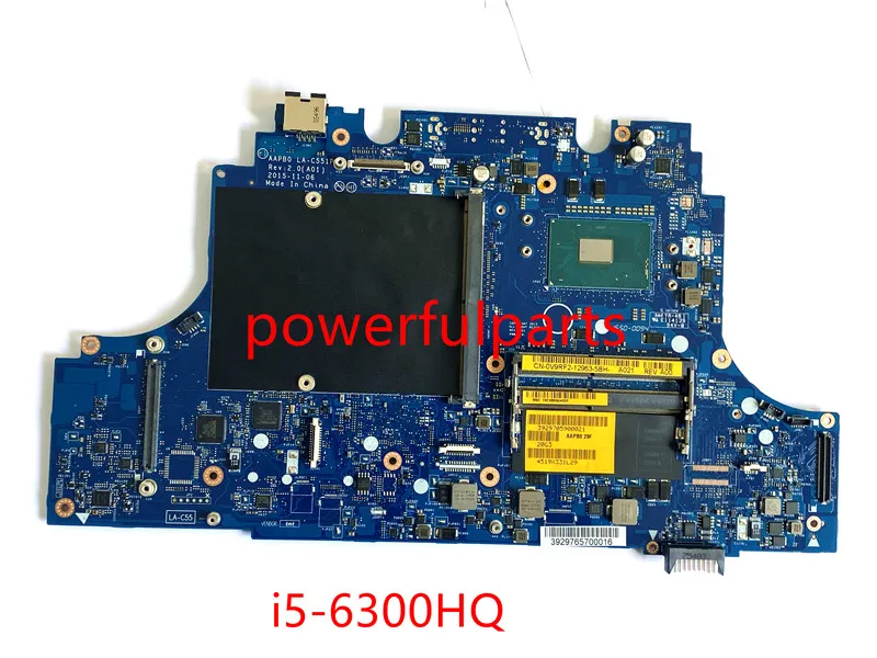 

100% рабочая материнская плата для DELL Precision 17 7710 i5-6300HQ 0V9RF2 CN-0V9RF2 V9RF2 AAPB0 LA-C551P работает хорошо