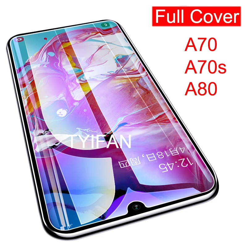 Чехол для телефона из закаленного стекла Samsung A70 A70s A80 защитные аксессуары на Galaxy A