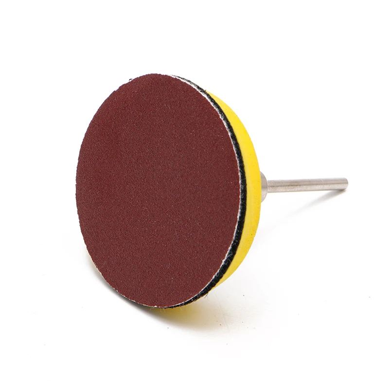 

60Pcs 2'' 50mm Sandpaper 60-320 Grits with M6 Self-adhesive Wool Polishing Disc C15