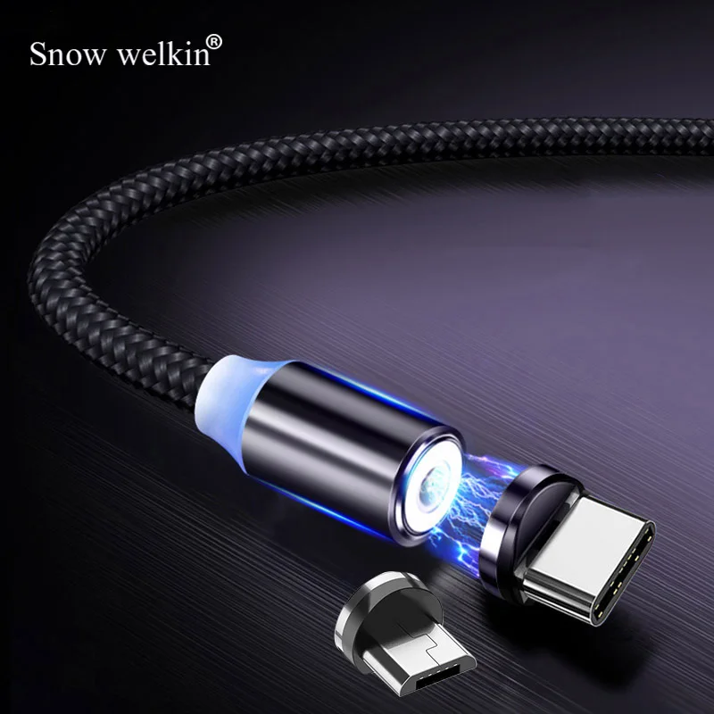 Магнитный usb-кабель для быстрой зарядки USB type C кабель магнитное зарядное устройство для зарядки данных Micro usb кабель мобильного телефона кабель USB шнур