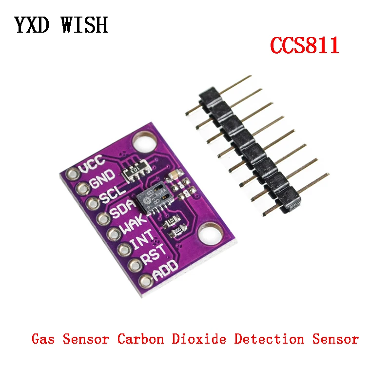 Датчик газа датчик обнаружения углекислого Модуль CCS811 CO2 eCO2 TVOC CJMCU 811Air качество I2C