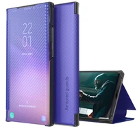 case for samsung galaxy note 10 plus mirror clear view flip cover smart shockproof full protective cover galaxy note 10 plus