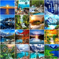 141618222528ct 11ct printing only nature embroidery landscape picture cross stitch kit cross stitch sets decor home