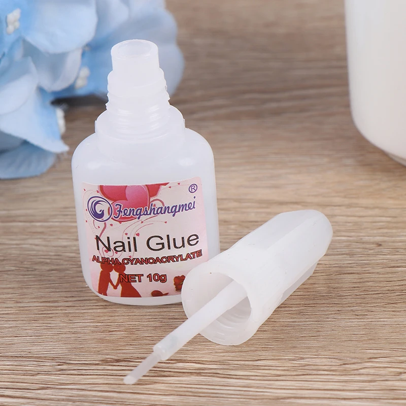 Быстрая Сушка Клей для ногтей накладные ногти блеск акриловые украшения с кистью