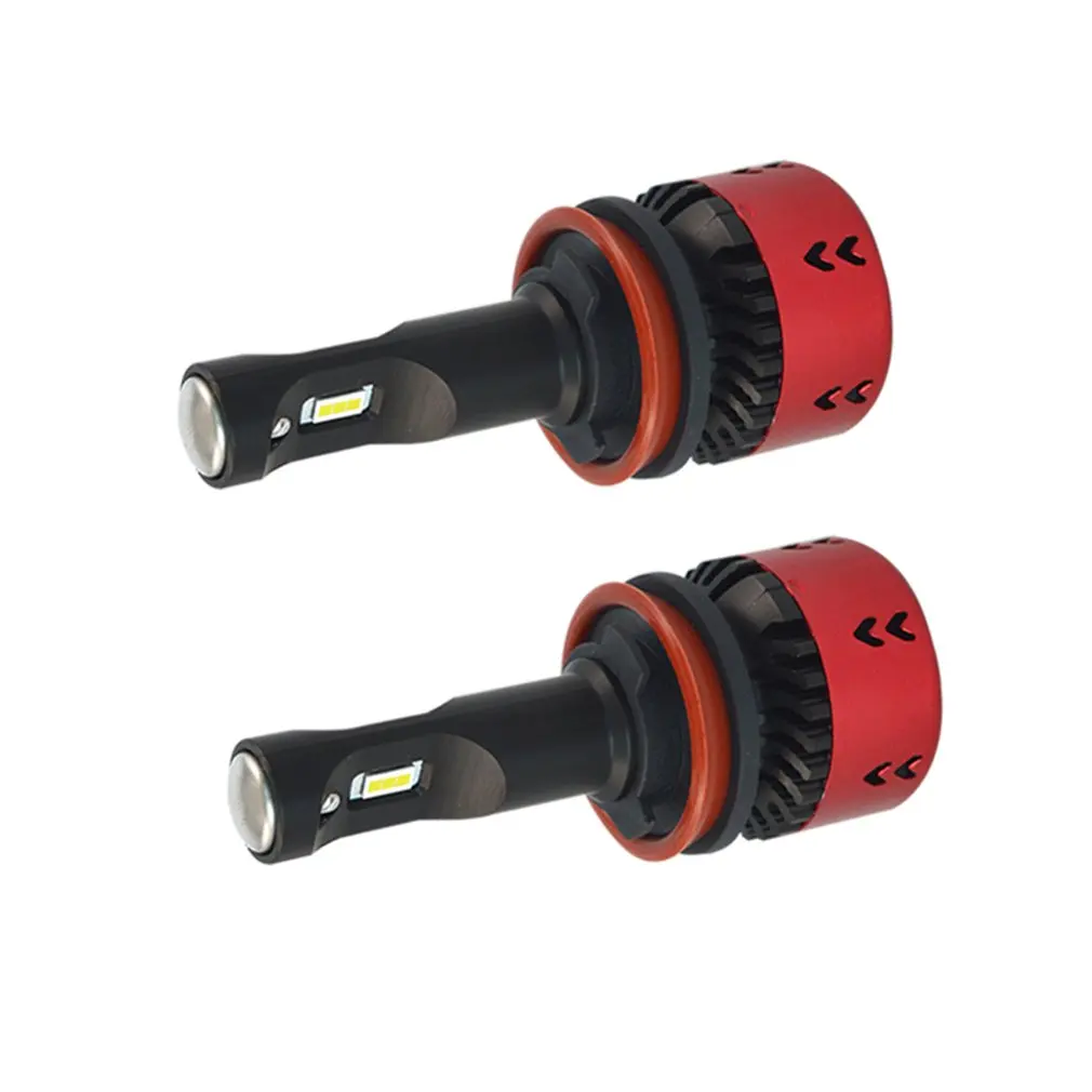 

2Pcs V6-LED Headlight Bulb Waterproof Car Lamp Beads Error-free Super Bright 35W 4800LM Day Time Running Lights 6000K