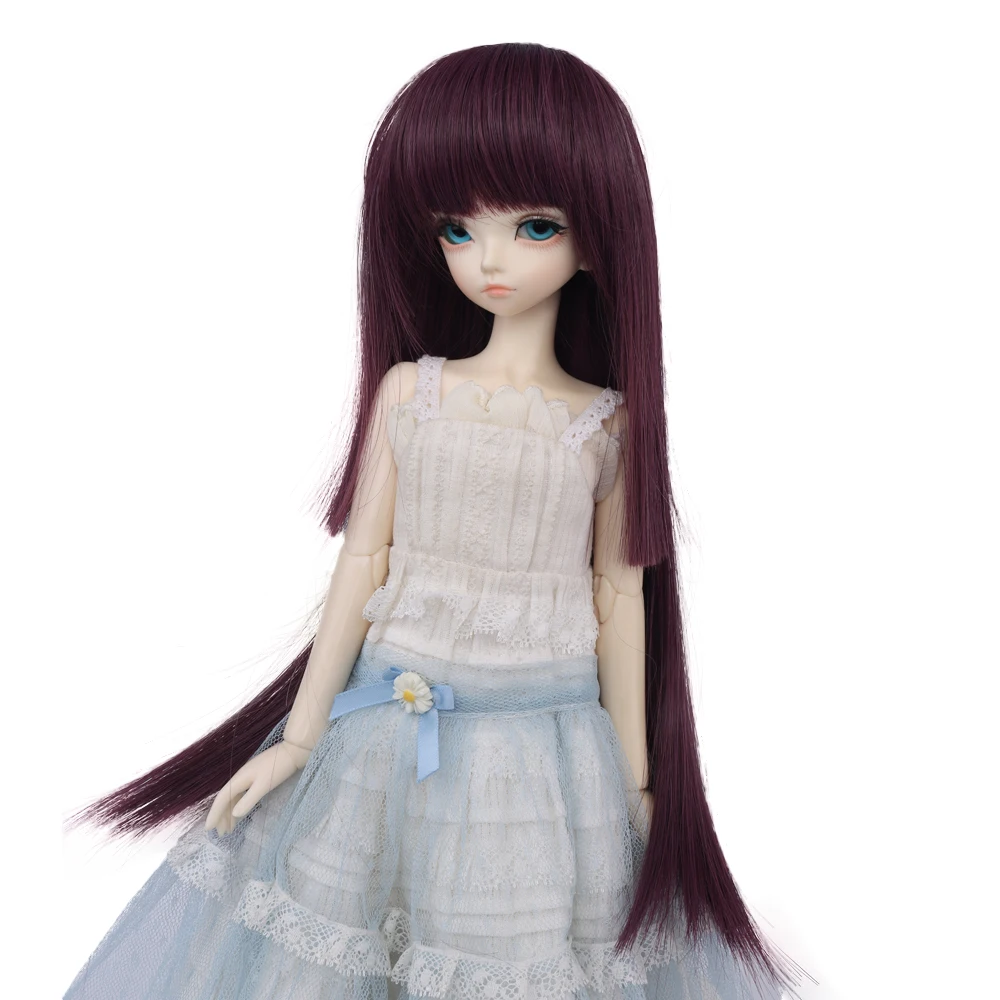 

Aidolla 1/4 1/3 BJD Doll Wig Long Straight Bangs Hair Doll Accessories DIY BJD Wig High Temperature Fiber Wig For BJD Doll