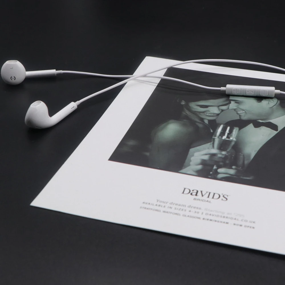 Белые проводные наушники-вкладыши шумоподавление без потерь Hi-Fi стерео удобная