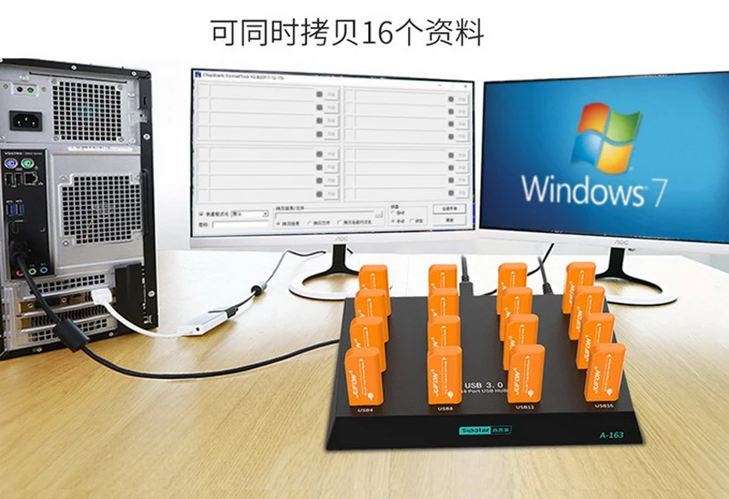 Промышленный USB3.0 16 порт может работать в то же время для быстрого копирования и тестирования U Disk test ing Tools