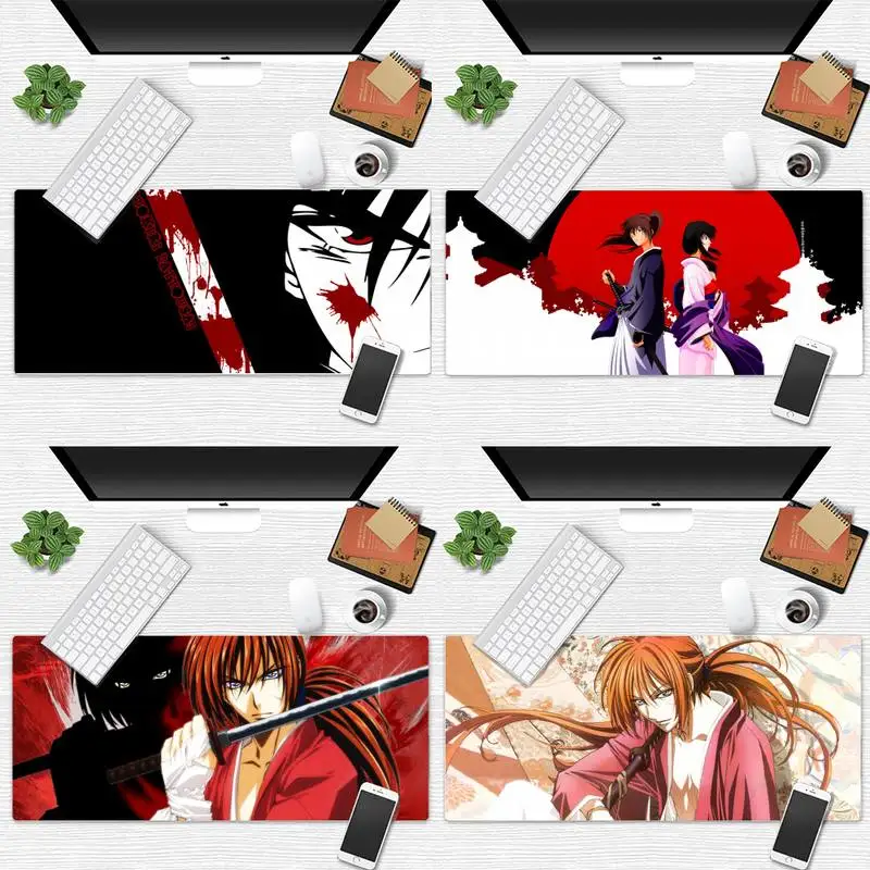 

Rurouni Kenshin anime Rubber Mouse Durable Desktop Mousepad Desk Protect Gamer Large Mouse pad mats Non-slip Laptop Cushion