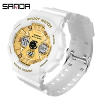 sanda brand fashion lovers men women watches sports military quartz watches men waterproof s shock clock relogio masculino 6033