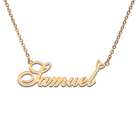 god with love heart personalized character necklace with name samuel for best friend jewelry gift