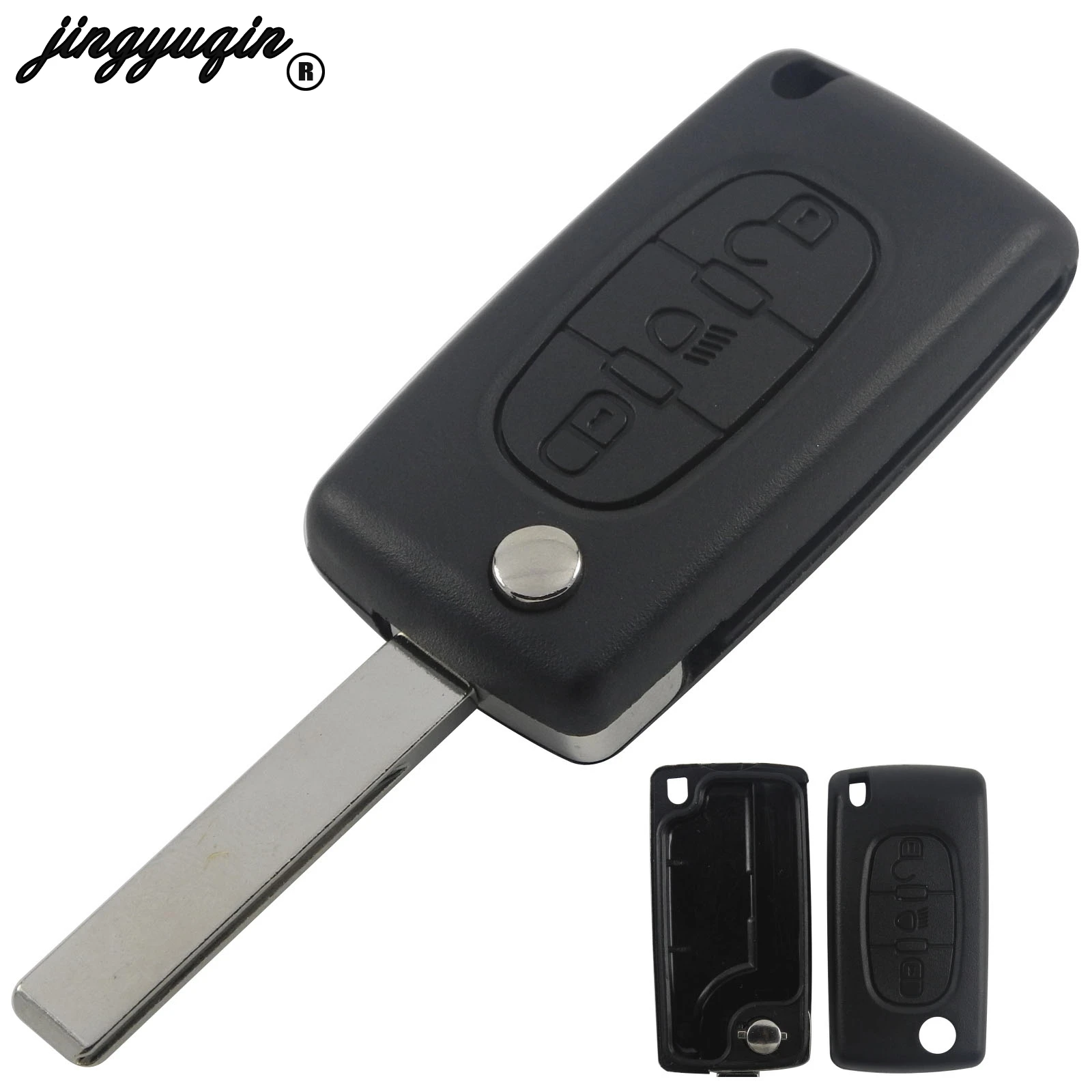 Чехол книжка jingyuqin 10X Hu83 с 3 кнопками для Citroen C2 C5 C6 Peugeot Picasso 407 406 308 307 408|Ключ от авто|