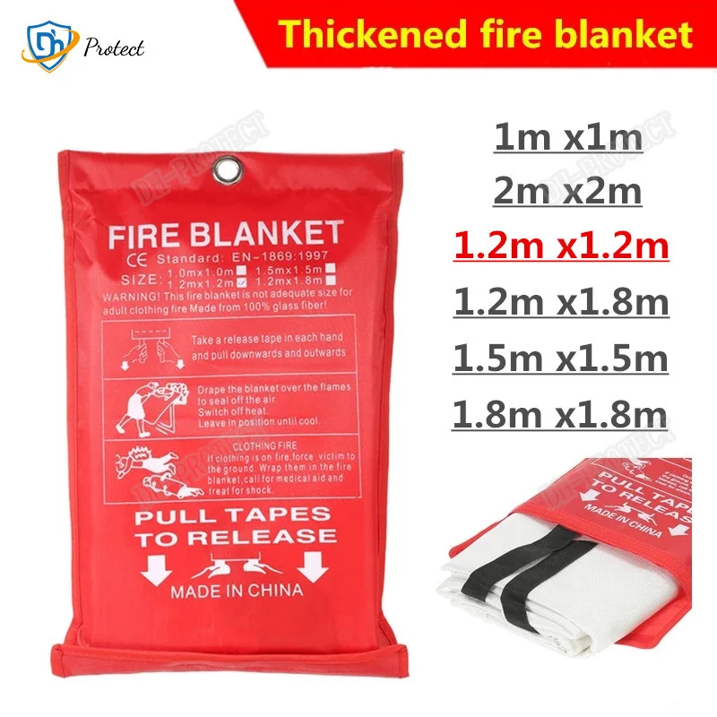 1 2 м x герметичное одеяло для пожарной безопасности дома | Безопасность и защита