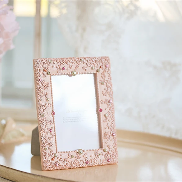 

Korean Diamond Wedding Photo Frame Handmade Creative Desktop Photo Storage Display Crafts Decoration Wedding Gift Photo Frame