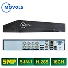 Movols 8CH 5MP H.265 AHD 5 в 1 DVR цифровой видеорегистратор для CCTV HDMI видеовыход поддержка аналоговых AHD-камер