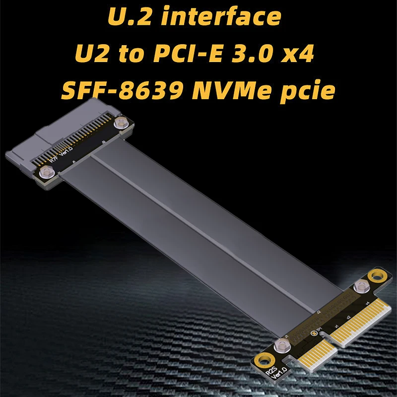 Кабель удлинитель для передачи данных U.2 NVMe SSD к PCI E 3 0 X4 SFF 8639 PCIe R27SF 8G/Bps U2 с высокой