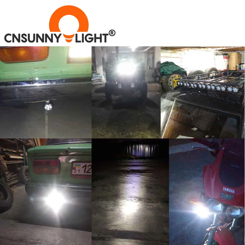 CNSUNNY светильник 6 шт. автомобиль светодиодный рабочий головной 8 Вт 1000Lm Мотоцикл