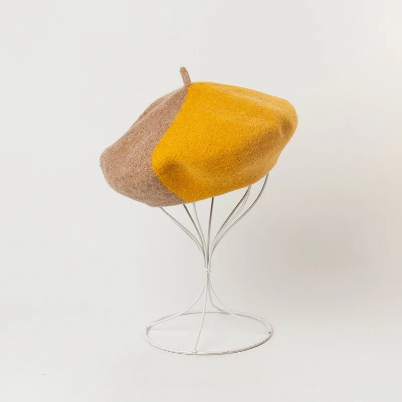 Корейская версия новой осенне-зимней шерстяной расцветки берет живописца в 2019