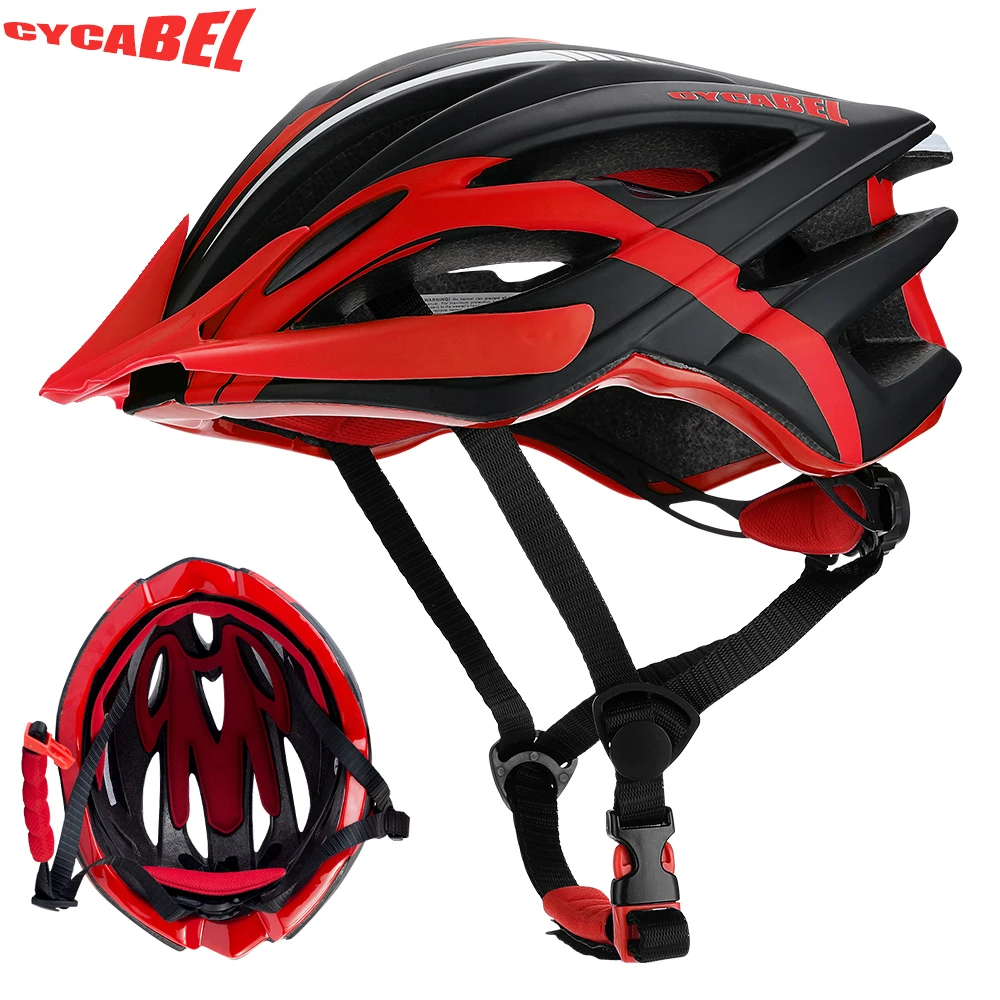 

CYCABEL Ultralight Cycling Safety Helmet Outdoor MTB Bicycle Helmet Removable Lens Visor Mountain Road Bike Helmet Cycling Caps