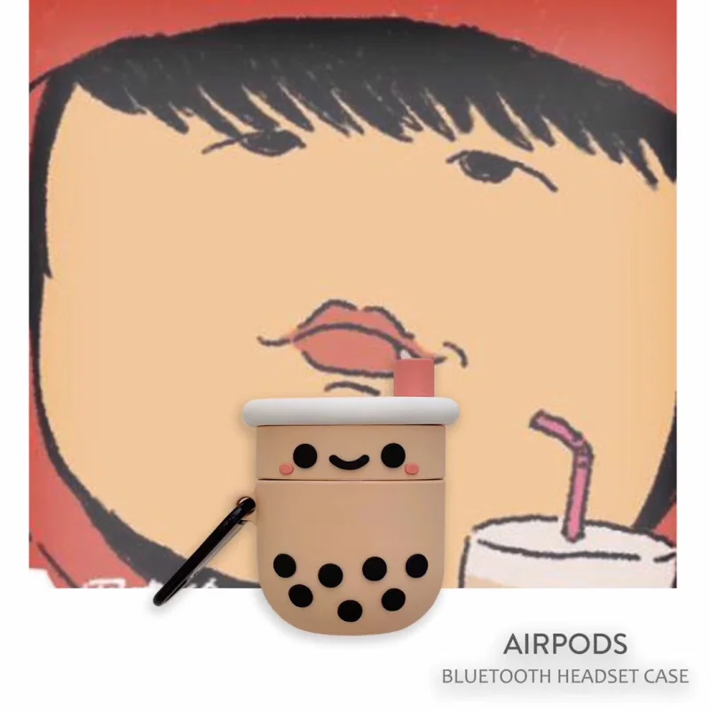 Чехлы для наушников с 3D милыми мультяшными рисунками для Apple Airpods 1/2, милые силиконовые защитные чехлы для наушников, аксессуары