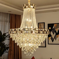 new crystal chandelier european villa staircase decorative lamp hall staircase crystal living room lamp