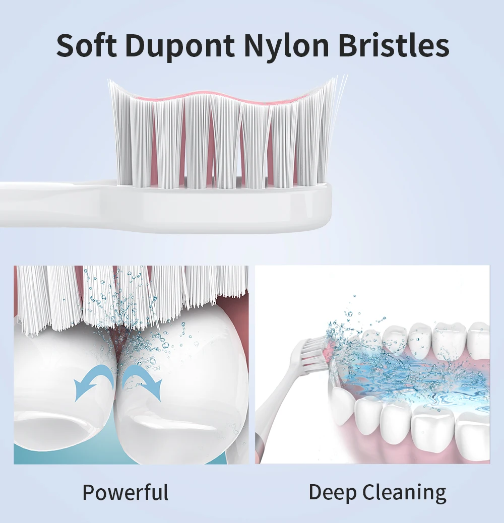 Электрическая зубная щетка с 3 головками на батарейках гигиена полости рта не