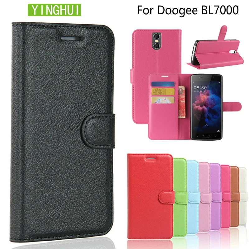 Кожаный чехол Для DOOGEE BL7000 защитный флип задняя крышка для телефона чехол|Бамперы|