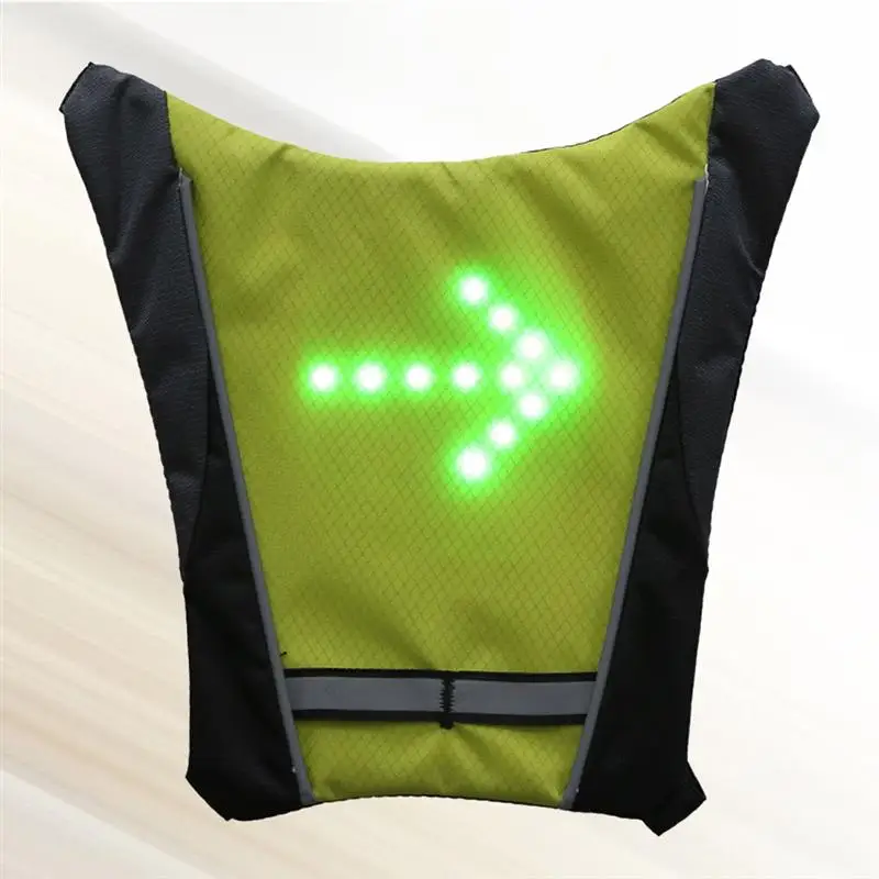 LED Cycling Saddle Vest Remote Control Charging Turn Signal Direction Indicator Light Up Bag | Спорт и развлечения