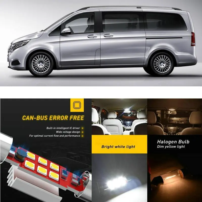 Светодиодный интерьер автомобиля огни для MERCEDES Sprinter коробка 638 w447 автобус w639 dualiner