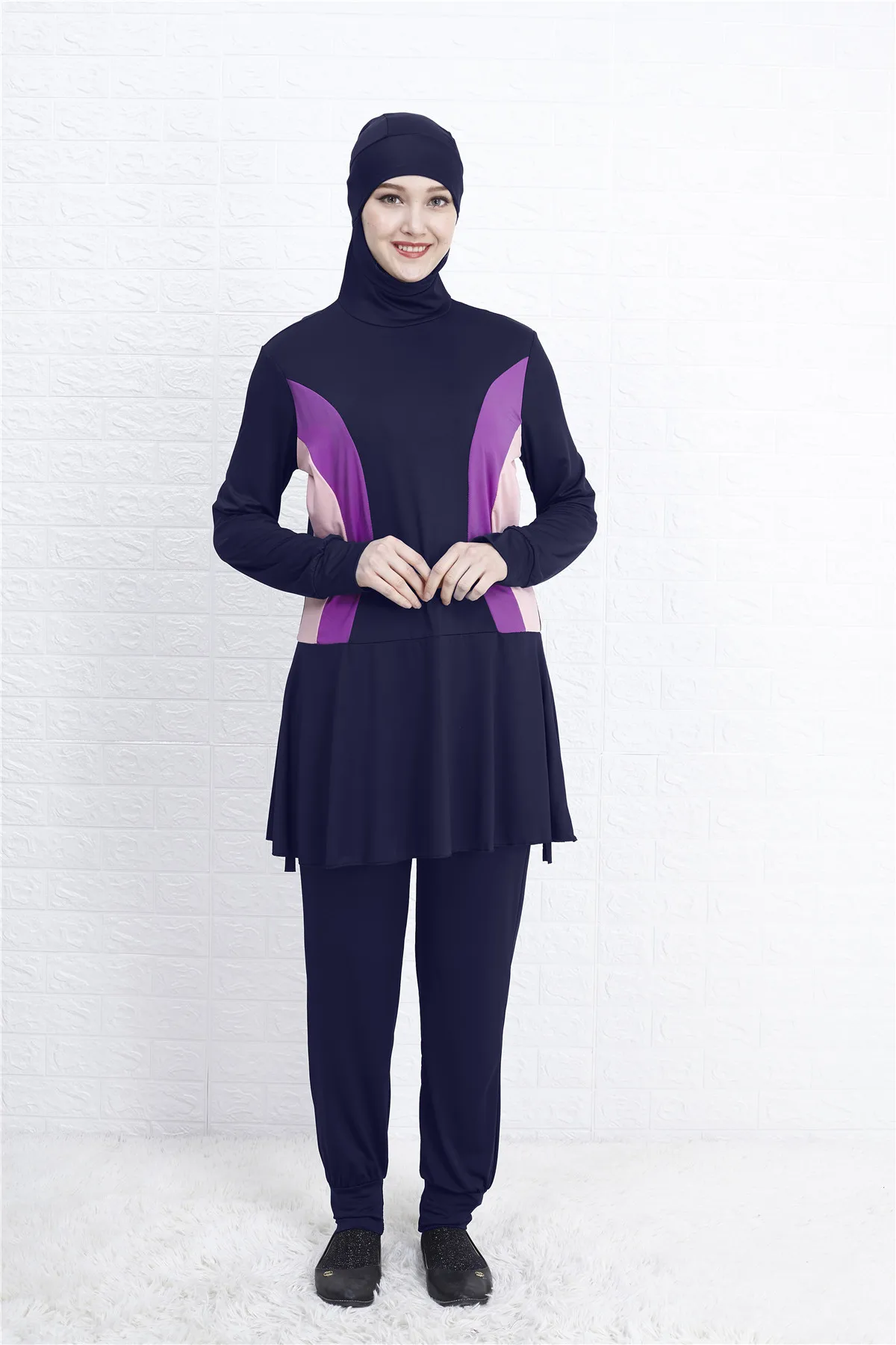 Swimwear Women Arabic Islamic Muslim Full Cover Up 2 Piece Suit Hijab Swimsuit Modest Swim Surf Wear Sport Burkinis Beachwear | Спорт и
