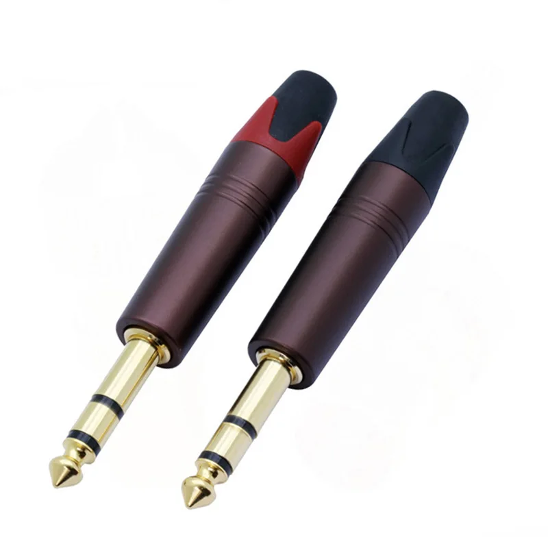 2 шт. 6,35 мм 3 полюс стерео вашего ребенка основной усилитель микрофона 6,35 мм jack 1/4 прекрасно подойдет как для повседневной мужской разъем 6,3 мм 6,5 мм аудио разъем