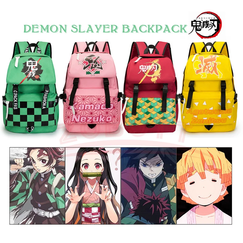 Demon Slayer Kimetsu No Yaiba Cosplay Anime Backpack Tanjiro Nezuko Kamado For Boys Girls Travel Bags School Students Backpack Buy At The Price Of 27 99 In Aliexpress Com Imall Com