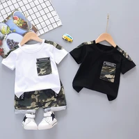 kids clothes suit summer children boy girl with bag t shirt shorts 2pcssets baby toddler clothing infant sportswear 0 5 years
