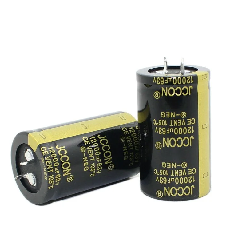

2PCS JCCON Thick-foot electrolytic capacitor 63v12000uf volume 30*50 Inverter power Audio amplifier power capacitor