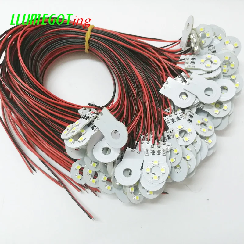 50 шт. панельные лампы с чипом 4x3528 SMD на плате, различные цвета, без полярности, AC DC, 6 в, 6,3 В, пинбол, игровая машина, светодиодные лампы